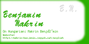 benjamin makrin business card